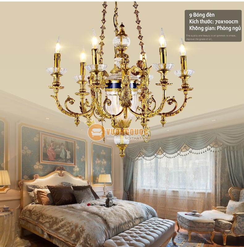 Đèn chùm đồng nhập khẩu đẹp abr149-3